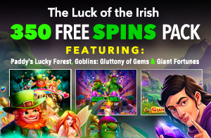 350 free spins pack